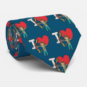 Cravate J'aime le tir à l'arc (Roulé)