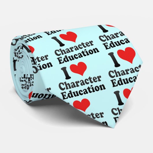 Cravate J'aime l'éducation civique (Roulé)