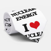 Cravate J'aime l'énergie nucléaire (Roulé)