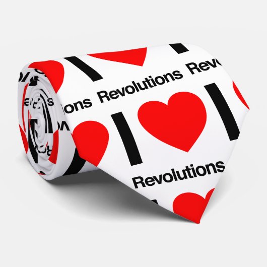 Cravate j'aime les révolutions (Roulé)
