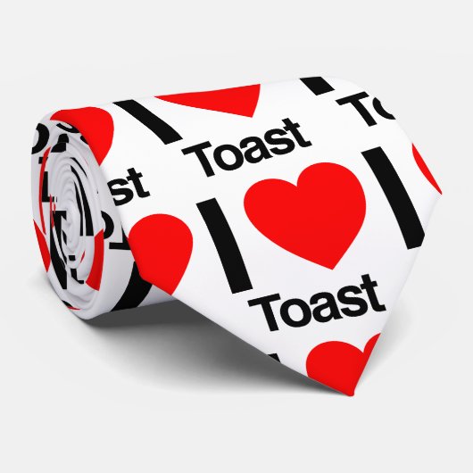 Cravate J'aime les toasts (Roulé)
