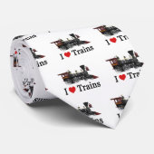 Cravate J'aime les trains (Roulé)