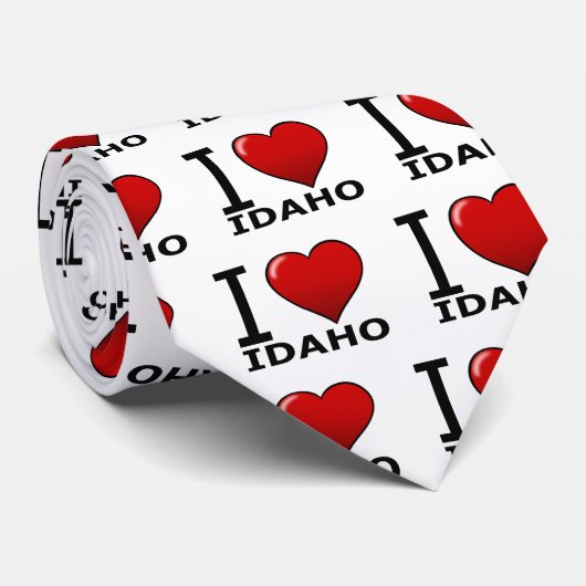 CRAVATE J'AIME L'IDAHO (Roulé)