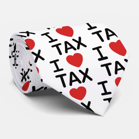 Cravate J'aime l'impôt (Roulé)