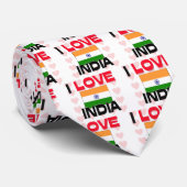 Cravate J'aime l'Inde (Roulé)