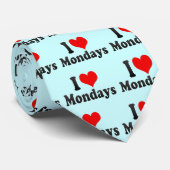 Cravate J'aime lundi (Roulé)
