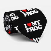 CRAVATE J'AIME MA GRENOUILLE (Roulé)