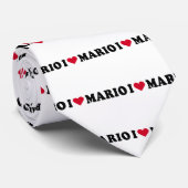 CRAVATE J'AIME MARIO (Roulé)