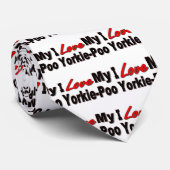 Cravate J'aime mes cadeaux et habillement de chien de (Roulé)