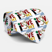 Cravate J'aime mon AUTISME autiste et de NonAutistic des (Roulé)