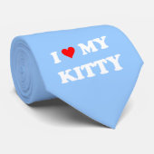 Cravate J'aime mon chaton (Roulé)
