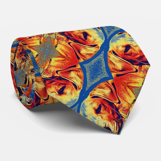 Cravate J'aime mon chien jaune du Labrador (Roulé)