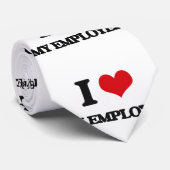 Cravate J'aime mon employeur (Roulé)