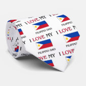 Cravate J'aime mon papa philippin (Roulé)
