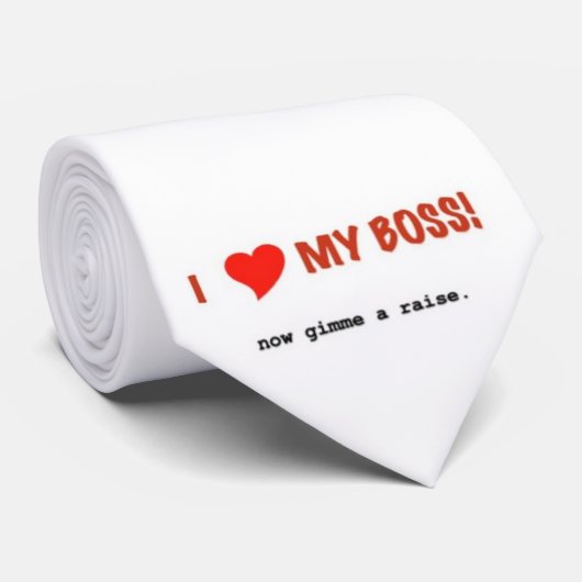 Cravate J'aime mon patron (Roulé)