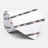 Cravate J'aime pape Francis (Roulé)