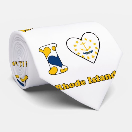 Cravate J'aime Rhode Island (Roulé)