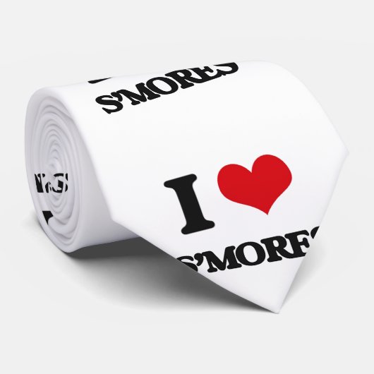 Cravate J'aime S'Mores (Roulé)