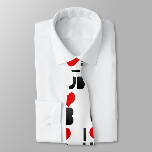 Cravate J'aime UB (Attaché)