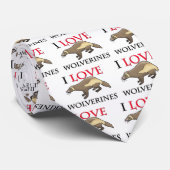 Cravate J'aime Wolverines (Roulé)