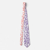 Cravate Jalon 40 Nombre aléatoire Corail Motif/Blanc (Dos)
