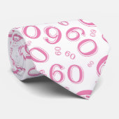 Cravate Jalon 60 Nombre aléatoire Motif rose/blanc (Roulé)