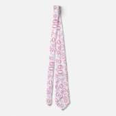 Cravate Jalon 60 Nombre aléatoire Motif rose/blanc (Dos)