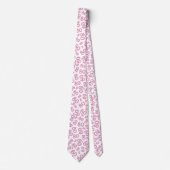 Cravate Jalon 80 Nombre aléatoire Motif rose/blanc (Devant)