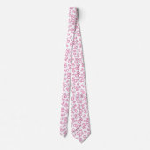 Cravate Jalon 80 Nombre aléatoire Motif rose/blanc (Dos)