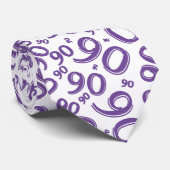 Cravate Jalon 90 Nombre aléatoire Motif violet/blanc (Roulé)