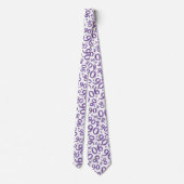 Cravate Jalon 90 Nombre aléatoire Motif violet/blanc (Dos)