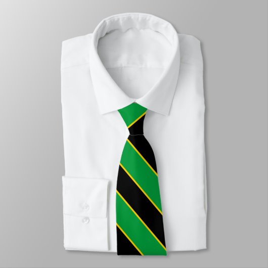 Cravate Jamaica Flag Colors Elegant (Attaché)