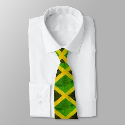Cravate jamaica flag - reggaots roots (Attaché)