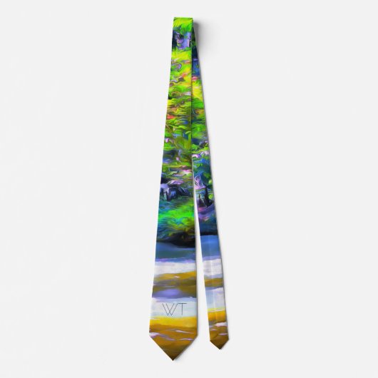 Cravate Jamaïcain River Raft Ride J001 (Devant)