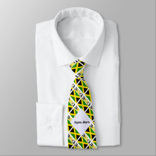 Cravate Jamaïque et drapeau jamaïcain en mosaïque avec vot