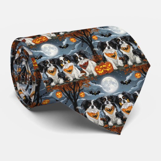 Cravate Japanese Chin Halloween Épouvantable (Roulé)