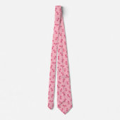 Cravate Japanese Dragonfly Pattern, Light Coral Pink (Dos)