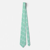Cravate Japonais Asanoha motif - aqua clair (Devant)