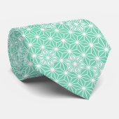 Cravate Japonais Asanoha motif - aqua clair (Roulé)