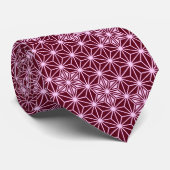 Cravate Japonais Asanoha motif - Bourgogne (Roulé)