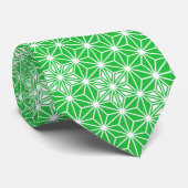 Cravate Japonais Asanoha motif - vert jade (Roulé)