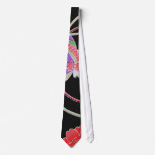 Cravate Japonais KIMONO Textile, Floret Motif