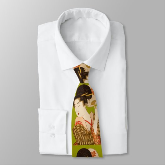 Cravate japonaise de conception de geisha d'art (Attaché)