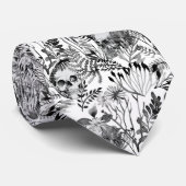 Cravate Jardin de crâne d'aquarelle (Roulé)