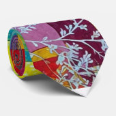 Cravate Jardin de fleurs cosmiques : mosaïque Abstraite de (Roulé)