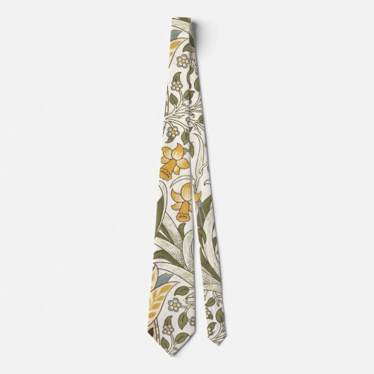 Cravate Jardin de jonquilles William Morris Fleur Classiqu (Devant)