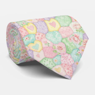 Cravate Jardin de roses pastel motif