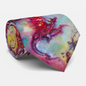 CRAVATE JARDIN DES OMBRES PERDUES, DRAGON ROUGE VOL (Roulé)