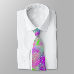 Cravate JARDIN DES OMBRES PERDUES -violet violet rose