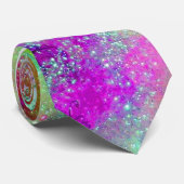 Cravate JARDIN DES OMBRES PERDUES -violet violet rose (Roulé)